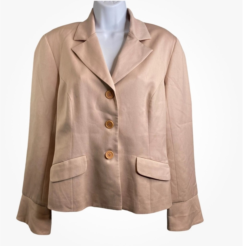 Trina Turk Women's Beige Career Lightweight Blazer Size 10 Classic Timeless